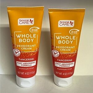 Personal care whole body Deodorant Cream - Tangerine. Set of 2.